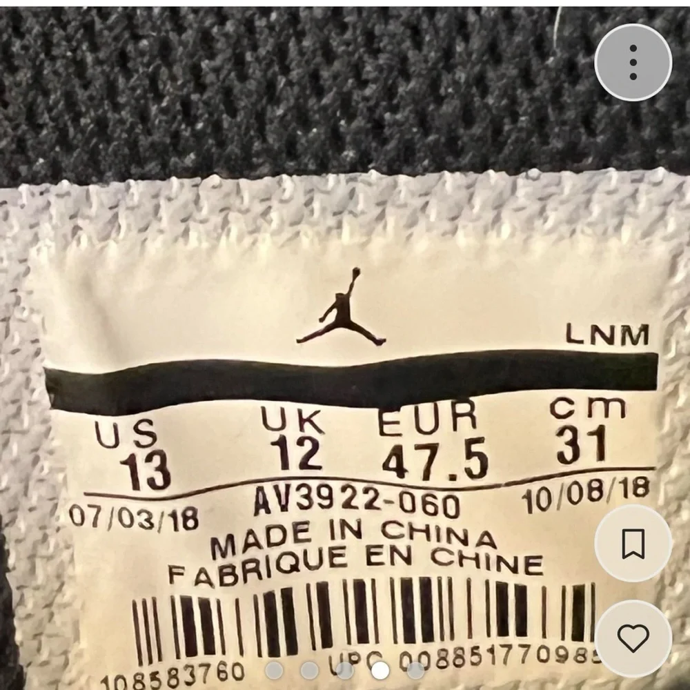 Mike Jordan Legacy 312 in black suede. Size 13.